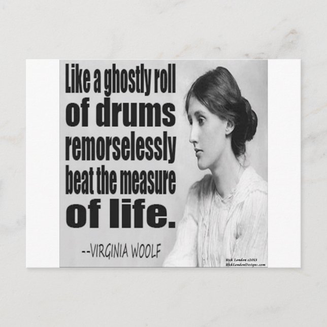 Virginia Woolf Ghosive Roll Zitat Postkarte (Vorderseite)