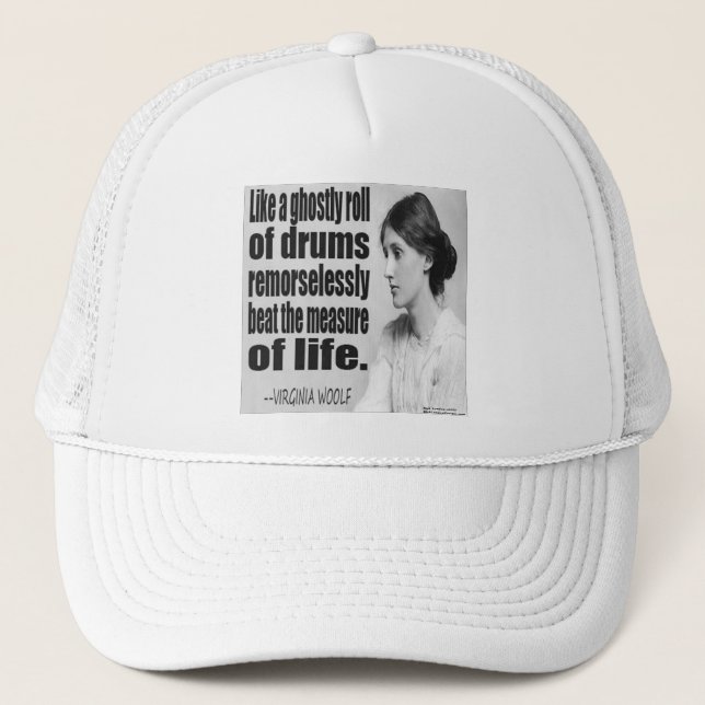 Virginia Woolf Ghosive Roll Zitat Truckerkappe (Vorderseite)