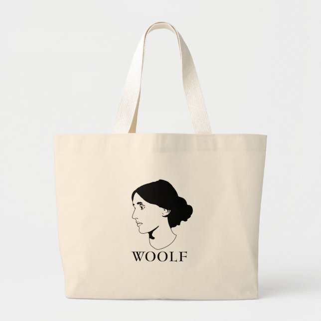 Virginia Woolf Jumbo Stoffbeutel (Vorne)