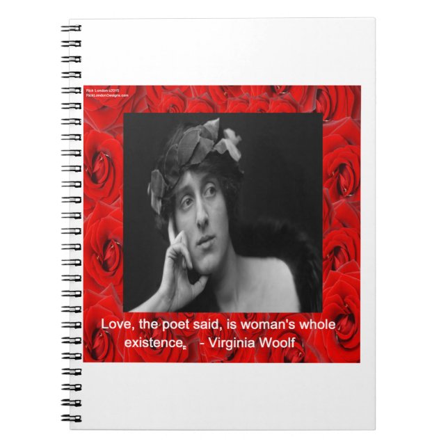 Virginia Woolf & Love Quote Notizblock (Vorderseite)