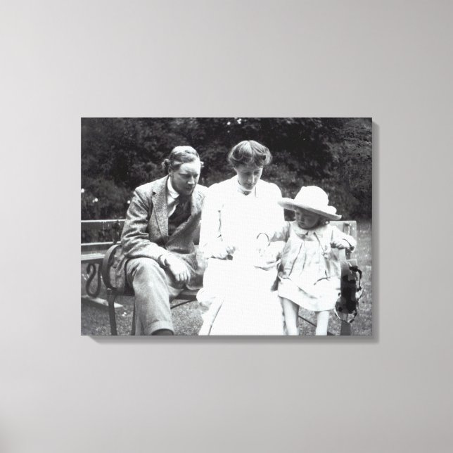 Virginia Woolf mit Clive und Julian Bell, 1910 Leinwanddruck (Vorderseite)
