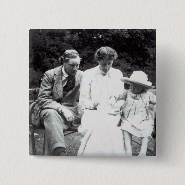 Virginia Woolf mit Clive und julianischer Bell, Button (Vorderseite)