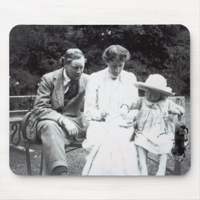Virginia Woolf mit Clive und julianischer Bell, Mousepad (Vorne)