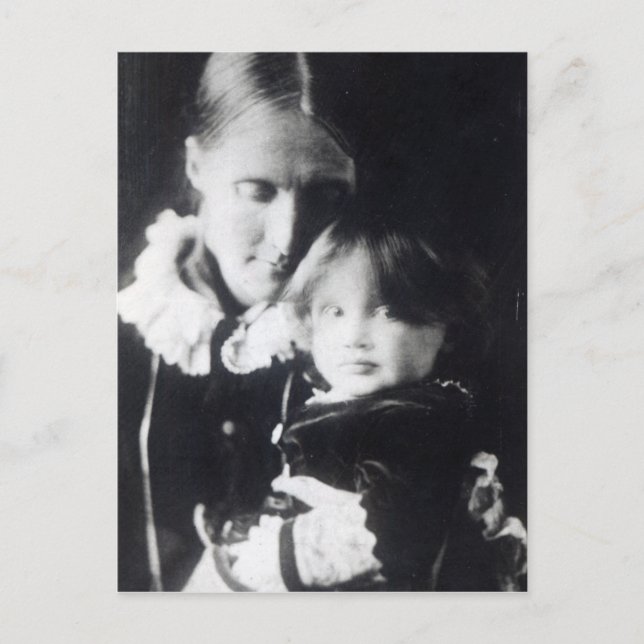 Virginia Woolf, mit ihrer Mutter Julia, 1884 Postkarte (Vorderseite)