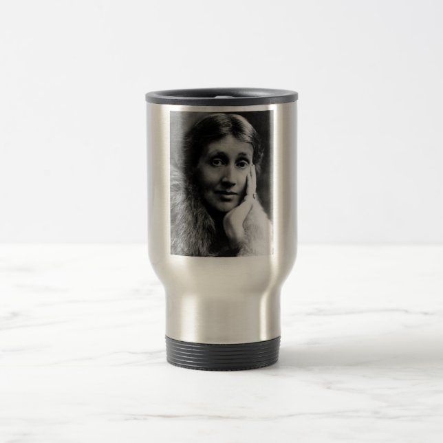 Virginia Woolf Portrait Reisebecher (Mittel)