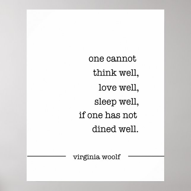 Virginia Woolf Quote Poster (Vorne)