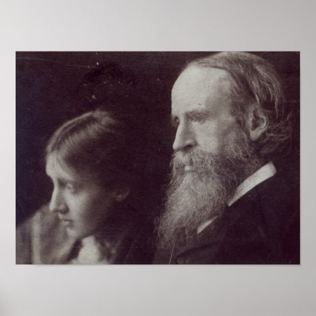 Virginia Woolf und ihr Vater Sir Leslie Poster (Vorne)