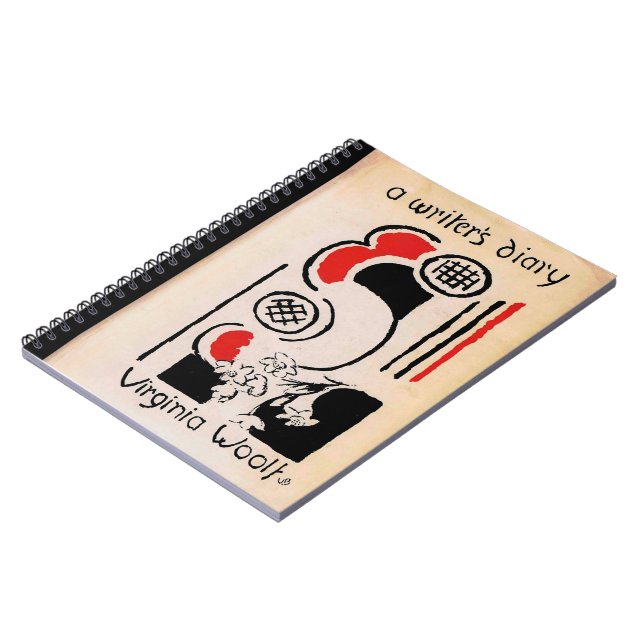 Virginia Woolf Vanessa Bell deckt ein Schriftstell Notizblock (Linke Seite)