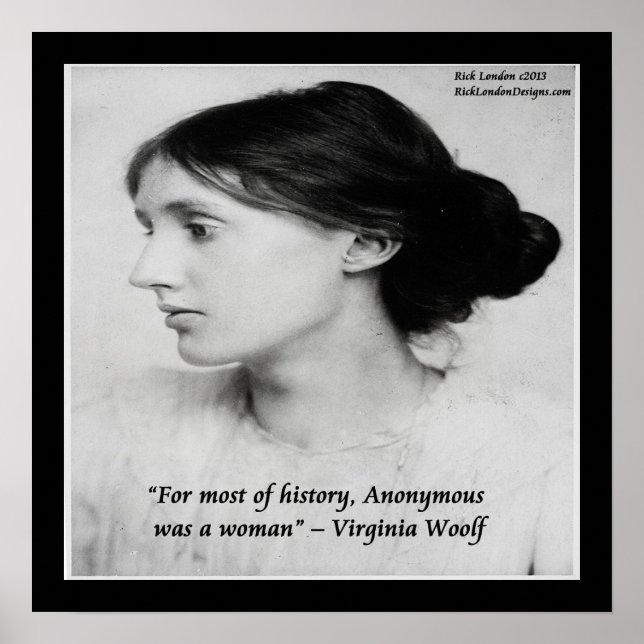 Virginia Woolf Woman war anonymes Zitatposter Poster (Vorne)
