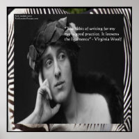 Virginia Woolf & Writing Quote Poster