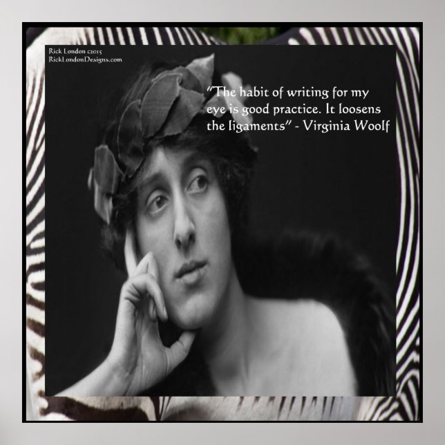 Virginia Woolf & Writing Quote Poster (Vorne)