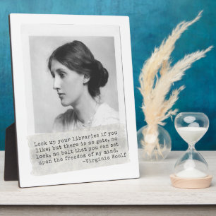 Virginia Woolf Zitat - Ikonen der Frauengeschichte Fotoplatte
