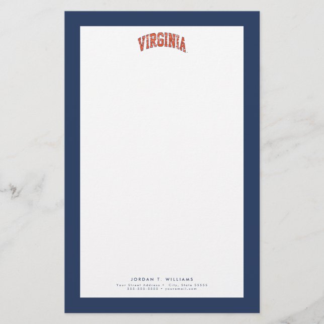 Virginia Wordmark erschüttert Briefpapier (Vorderseite)