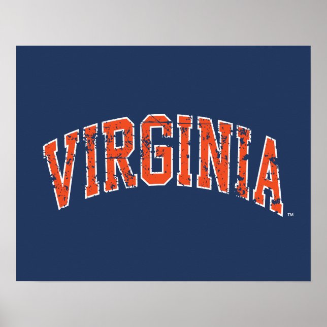 Virginia Wordmark erschüttert Poster (Vorne)