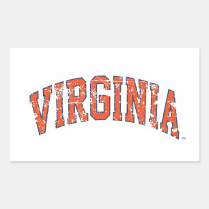 Virginia Wordmark erschüttert Rechteckiger Aufkleber