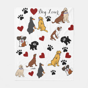 Virginia Wright Dog Lover Personalisiert Fleecedecke