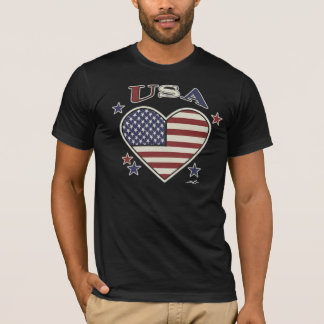 Virginia Wright Herz Flagge USA T-Shirt