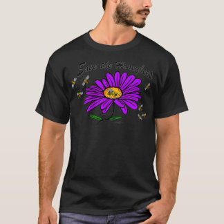 Virginia Wright Save the Honeybees Floral Premium  T-Shirt
