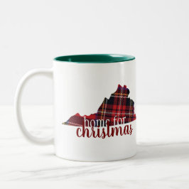 Virginia - Zuhause für WeihnachtsTasse Zweifarbige Tasse