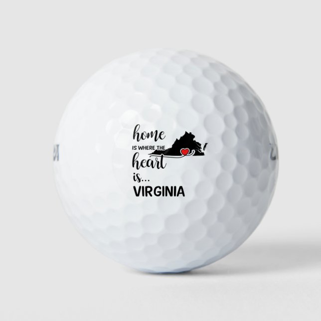 Virginia Zuhause ist das Herz Golfball (Vorderseite)