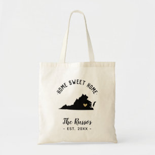 Virginia Zuhause Sweet Zuhause Family Monogram Tragetasche