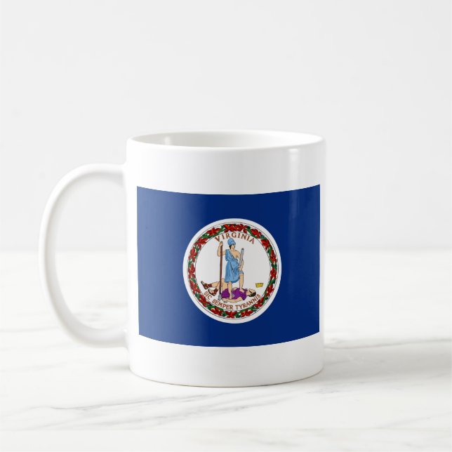 Virginianische Flagge + Karte Tasse (Links)