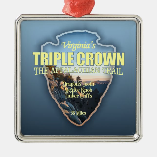 Virginia's Triple Crown (Pfeilspitzen) Ornament Aus Metall (Vorne)