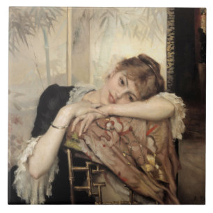 Virginie (Die Pariser Frau) (von Albert Edelfelt) Fliese