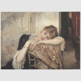 Virginie (Die Pariser Frau) (von Albert Edelfelt) Seidenpapier