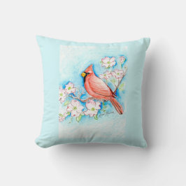 VIRGINIEN - Staat, Vogel und Blume Kissen