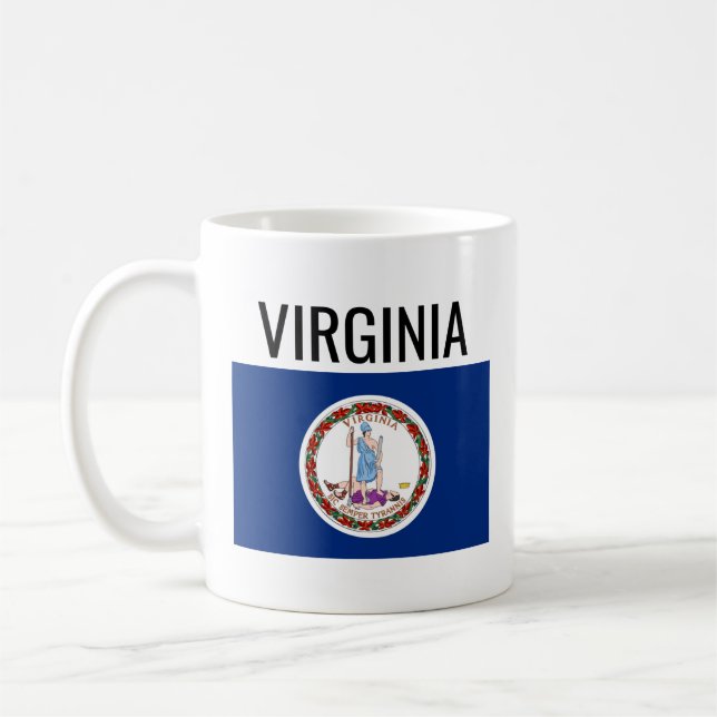 Virginina // Nationale Staatsflagge der USA Kaffeetasse (Links)