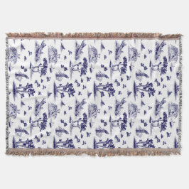 Virginische Wachteln Toile De Jouy Navy und Decke