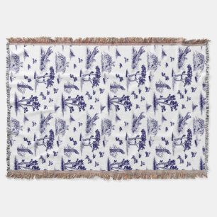Virginische Wachteln Toile De Jouy Navy und Decke