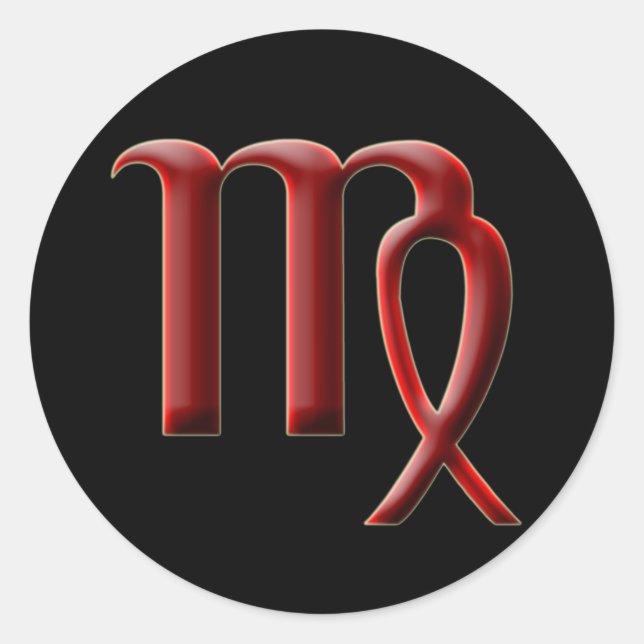 Virgo #2 runder aufkleber (Vorderseite)
