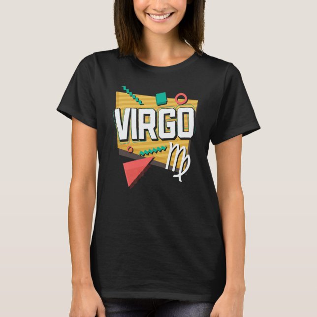 Virgo 90s Horoscope Zodiac Sign Astrology T-Shirt (Vorderseite)