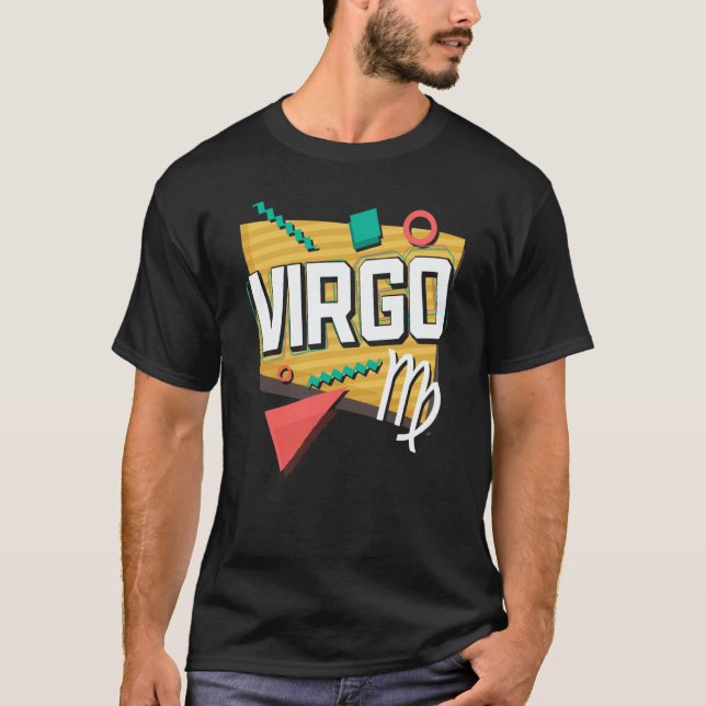 Virgo 90s Horoscope Zodiac Sign Astrology T-Shirt (Vorderseite)