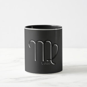 VIRGO, abstrakte Gestaltung des Zodiakzeichens, Tasse