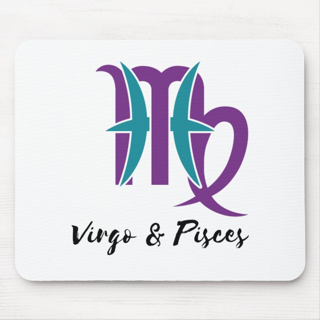 Virgo and Pisces Paare Zodiac Astrologie Mousepad (Vorne)
