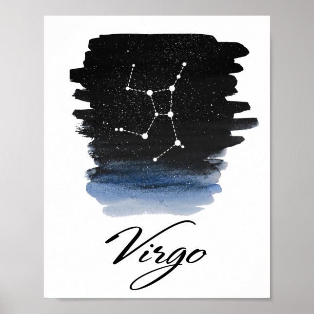 Virgo Astrologisches Zeichen Poster (Vorne)