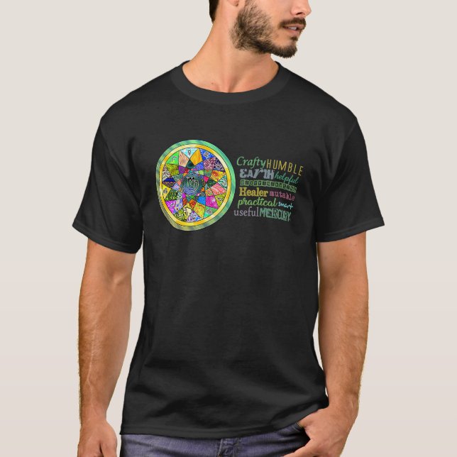 Virgo Astrology Mandala characteristics traits  un T-Shirt (Vorderseite)