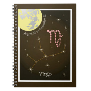 Virgo August 23 bis 23 September Notizheft Notizblock