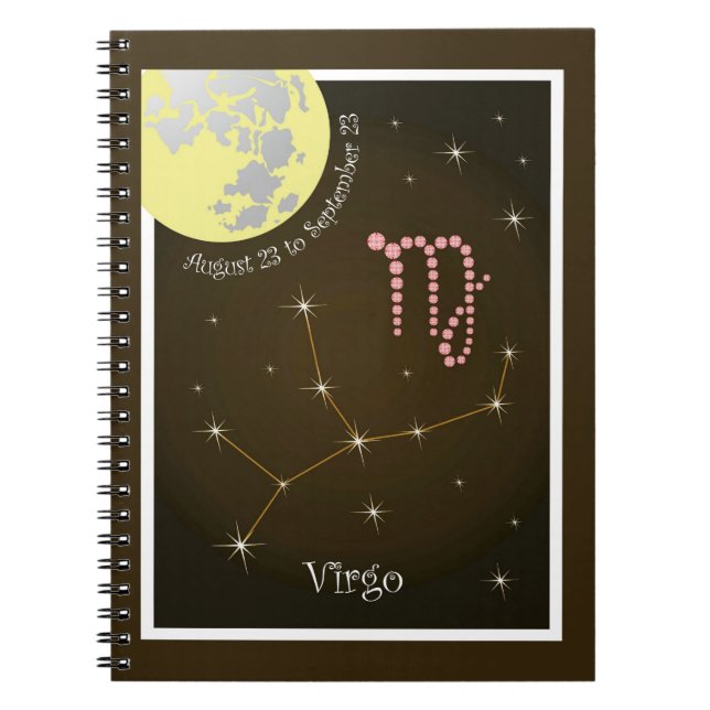 Virgo August 23 bis 23 September Notizheft Notizblock (Vorderseite)