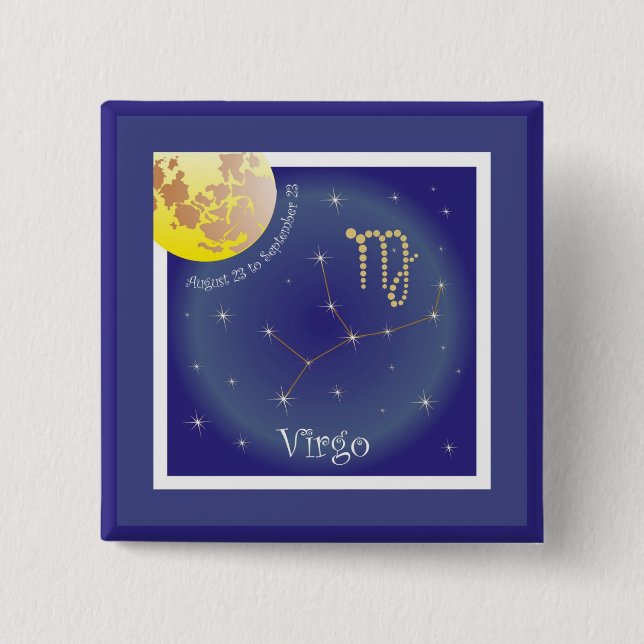 Virgo August 23 to September 23 Buttons (Vorderseite)