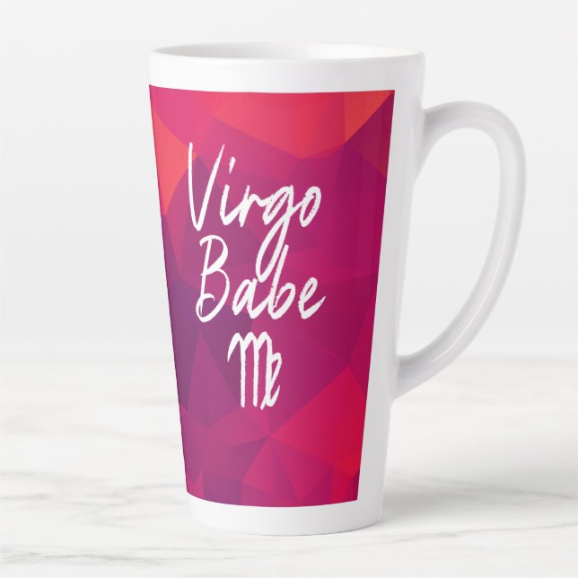 Virgo Babe Zodiac Star Sign Birthday Milchtasse (Rechts)