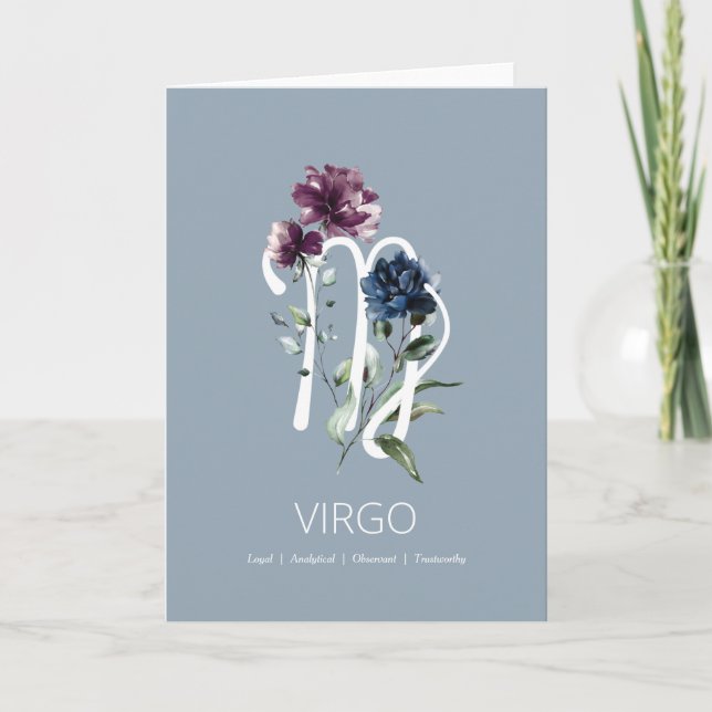 Virgo Birthday Card Karte (Vorderseite)