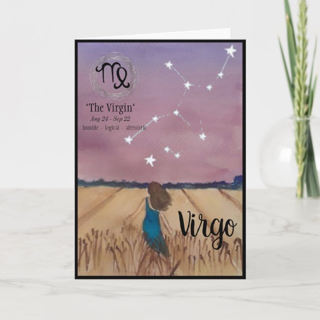 Virgo Birthday Card Karte (Vorderseite)