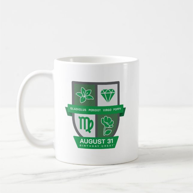 Virgo Birthday Crest™ for August 23-31 Mug Kaffeetasse (Links)