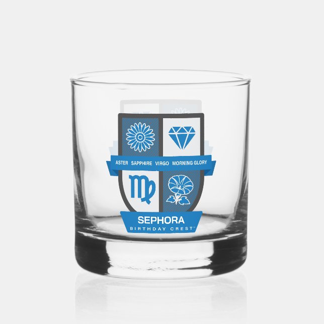 Virgo Birthday Crest™ for September 1-22 Whiskyglas (Vorderseite)