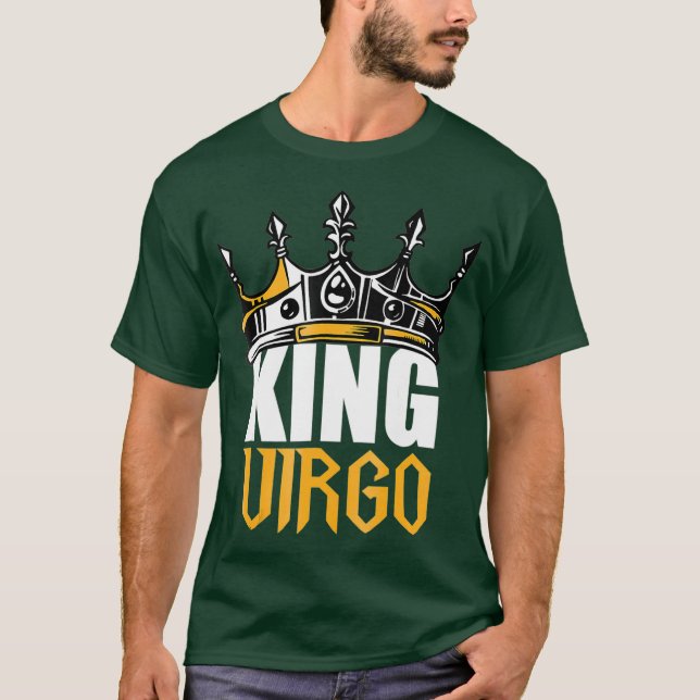 Virgo Birthday Gifts King Virgo Zodiac T-Shirt (Vorderseite)