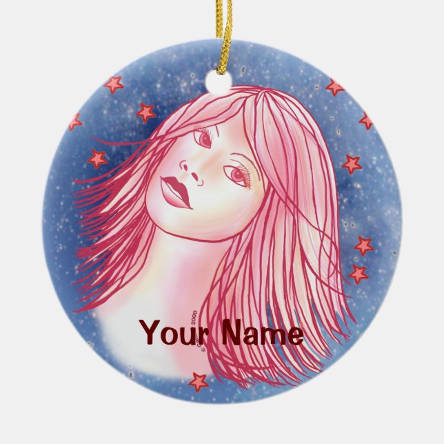 Virgo Birthday-Ornamente Keramik Ornament (Vorne)